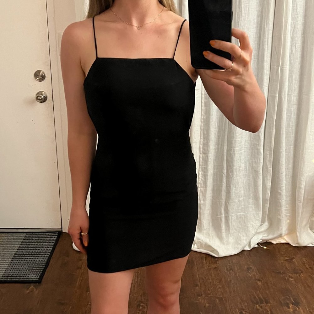 NWOT Nasty Gal Open Back Strappy LBD;  Sz XS